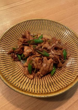 簡単☆青唐辛子と豚バラ肉の甜麺醤炒め-レシピのメイン写真