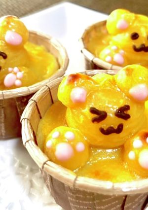 かわいい 簡単 くまさんのスイートポテト-レシピのメイン写真