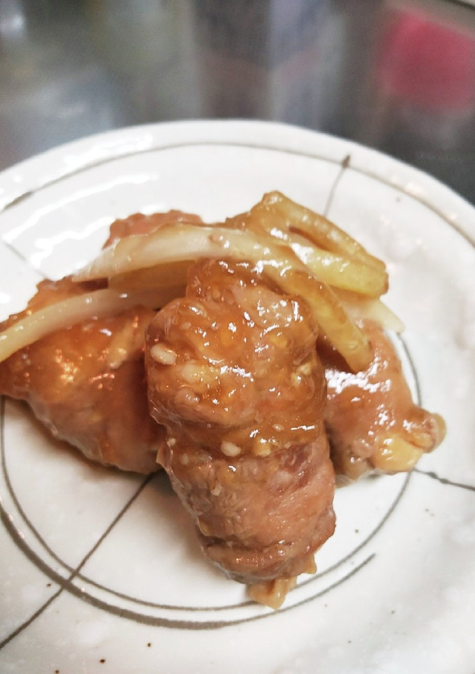 簡単　肉巻き豆腐の甘辛炒め-レシピのメイン写真