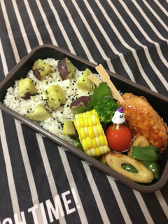 男子中学生弁当10/16さつま芋ご飯-レシピのメイン写真