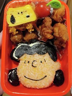 スヌーピールーシーおにぎり弁当!-レシピのメイン写真