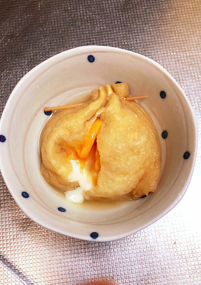 めんつゆで簡単♡とろ〜り冷凍卵の巾着煮-レシピのメイン写真