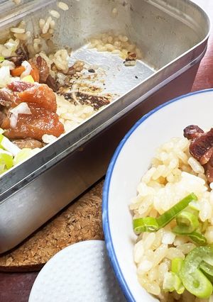 メスティンで焼き鳥缶詰炊き込みご飯-レシピのメイン写真