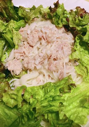 素麺のツナ缶プレート(昼ご飯を楽したい)-レシピのメイン写真