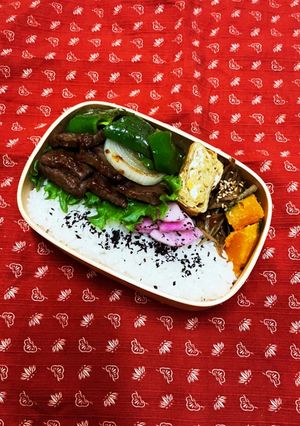 旦那さん弁当〜焼肉-レシピのメイン写真