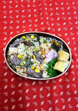 息子塾弁当〜ペッパーランチ風-レシピのメイン写真
