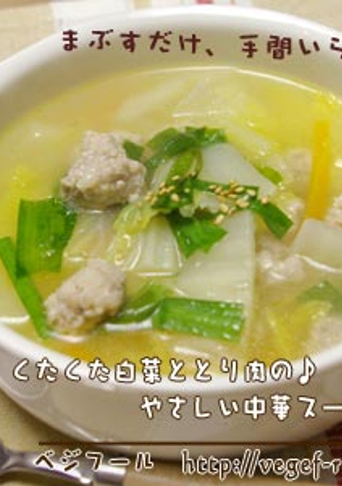 くたくた白菜ととり肉のやさしい中華スープ-レシピのメイン写真