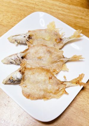 子供が釣ったイワシの天ぷら(小ぶり)-レシピのメイン写真