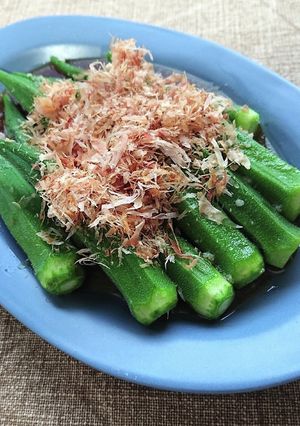 オクラのポン酢めんつゆ和え鰹節のせ-レシピのメイン写真