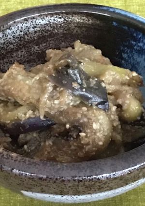 副菜♡胡麻まみれDE美味♡茄子の炒め煮-レシピのメイン写真