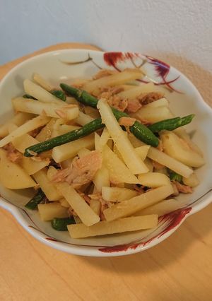簡単！じゃがいもとツナの白だし炒め-レシピのメイン写真