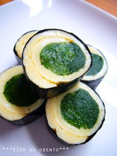 お弁当に✿ほうれん草の海苔巻き玉子♡-レシピのメイン写真