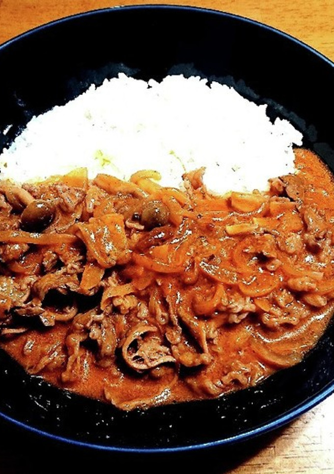 トマト缶を使わない本格ビーフストロガノフ-レシピのメイン写真