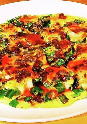 人気【焼売のニラチヂミ焼き】節約簡単料理-レシピのメイン写真