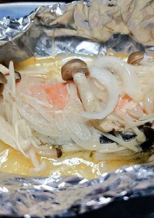 鮭とキノコのホイル焼き-レシピのメイン写真
