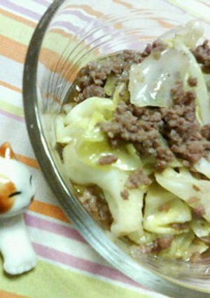 ✿残りキャベツで一品❀和風✿ひき肉炒め♡-レシピのメイン写真