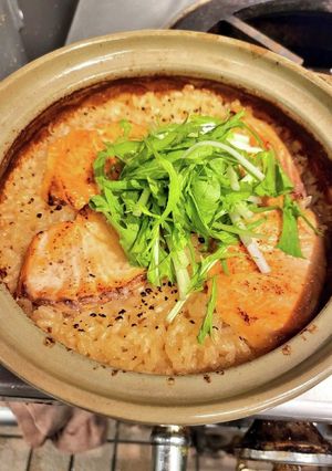 サーモンと水菜の炊き込みご飯-レシピのメイン写真
