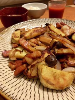 さつまいもとベーコンのキノコ野菜炒め-レシピのメイン写真
