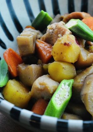 鶏肉と根菜の醤油糀煮-レシピのメイン写真