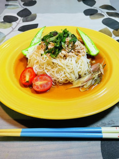 梅酢ぶっかけ素麺-レシピのメイン写真