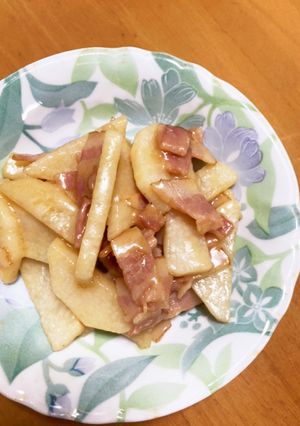 長芋ベーコンのバター醤油炒め・ࡇ・-レシピのメイン写真