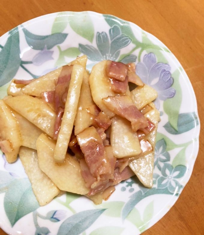 長芋ベーコンのバター醤油炒め・ࡇ・-レシピのメイン写真