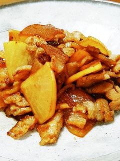 豚バラと大根のピリ辛醤油炒め。-レシピのメイン写真