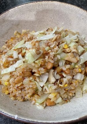 納豆キャベツチャーハン-レシピのメイン写真