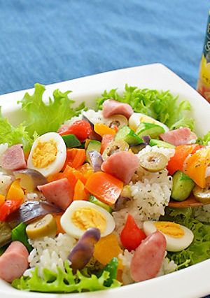 シーズニングオイルが香るサラダ寿司♪-レシピのメイン写真