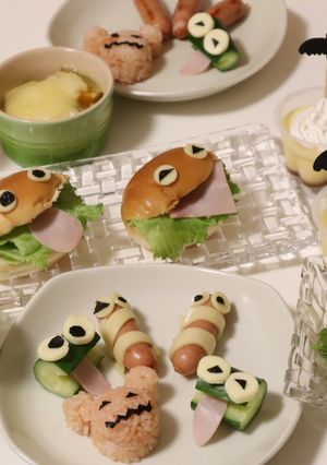 ハロウィン☆火を使わないおばけバーガー-レシピのメイン写真