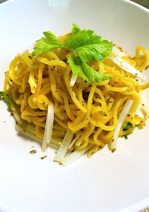 和山椒とセロリ菜の焼きそば-レシピのメイン写真