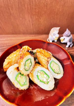 お手軽オクラと竹輪炒め-レシピのメイン写真