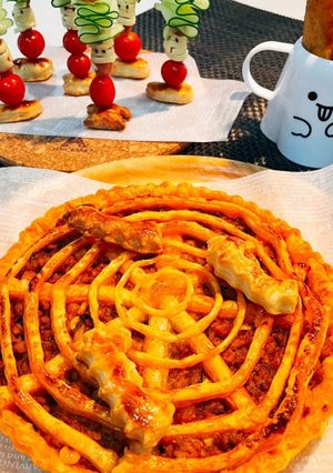 冷凍シートできのこミートパイ＊ハロウィン-レシピのメイン写真
