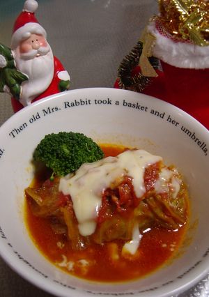 クリスマスに温まるこってりロールキャベツ-レシピのメイン写真