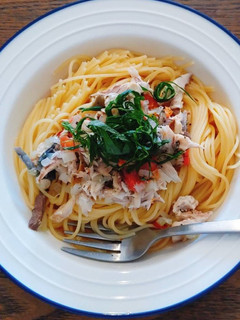 レンチンだけで!サバの地中海風パスタ-レシピのメイン写真