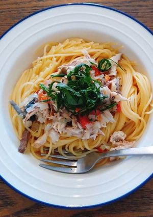 レンチンだけで！サバの地中海風パスタ-レシピのメイン写真
