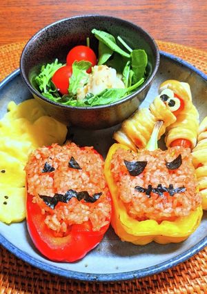 ハロウィンプレート-レシピのメイン写真