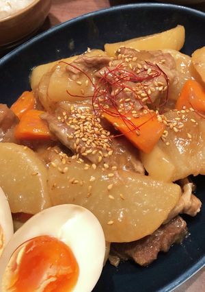 ホットクックで!大根豚肉の甘酢醤油うま煮-レシピのメイン写真