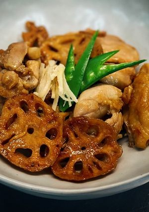 干し蓮根と鶏の炒り煮-レシピのメイン写真
