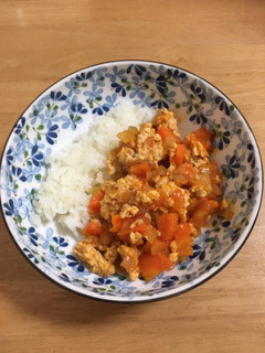 鶏ひき肉のケチャップ炒め-レシピのメイン写真