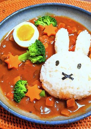 お月見デコカレー-レシピのメイン写真