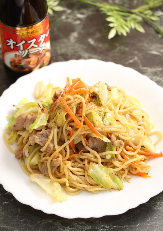 簡単！醤油焼きそば　ごま風味-レシピのメイン写真