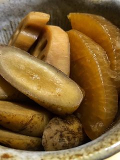 竈(おくど)だしで絶品 根菜の煮物-レシピのメイン写真