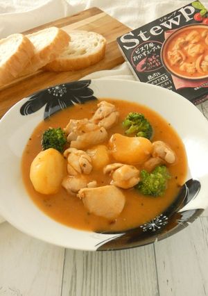 鶏肉とじゃが芋の具だくさんビスク風スープ-レシピのメイン写真