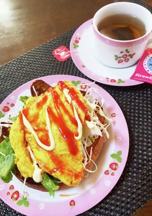 オムレツ♡のっけトースト-レシピのメイン写真