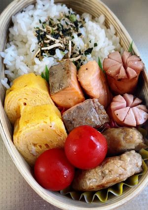 お刺身用サーモンバター弁当-レシピのメイン写真