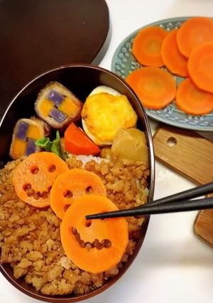 可愛いおかず簡単ハロウィン弁当-レシピのメイン写真