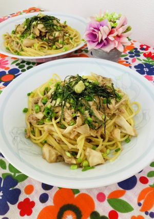ソースはレンジで！舞茸たっぷり和風パスタ-レシピのメイン写真