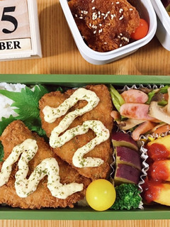 アジフライのっけ弁当 21/10.15-レシピのメイン写真