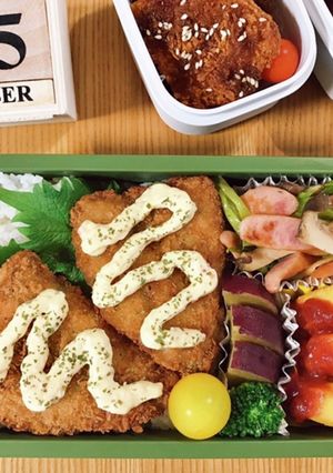 アジフライのっけ弁当 21/10.15-レシピのメイン写真